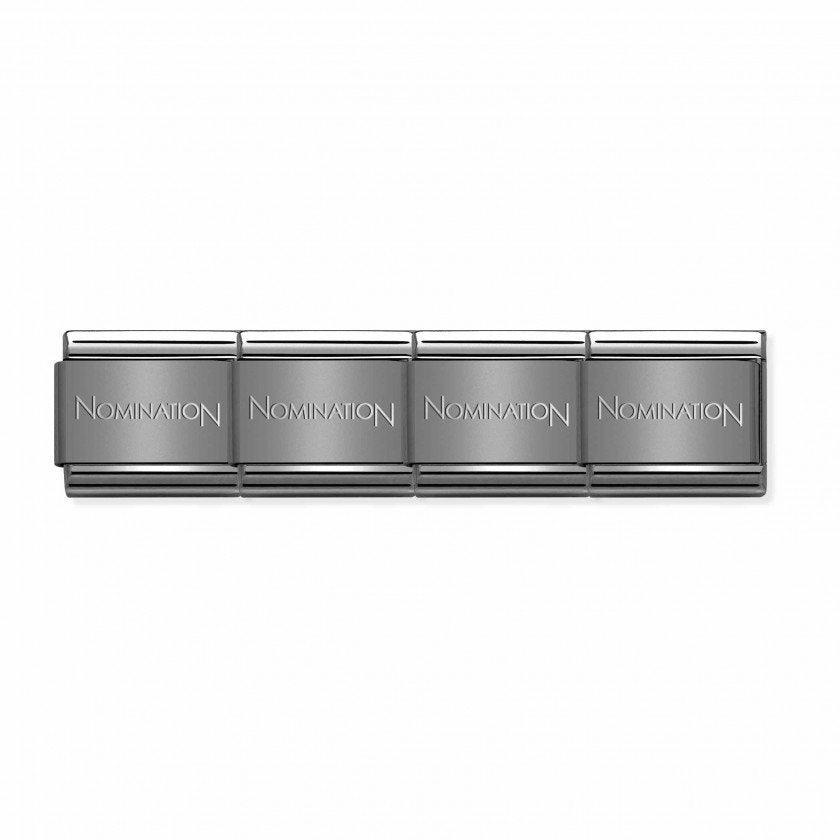 Nomination - Classic Gun Metal Plain Base Bracelet