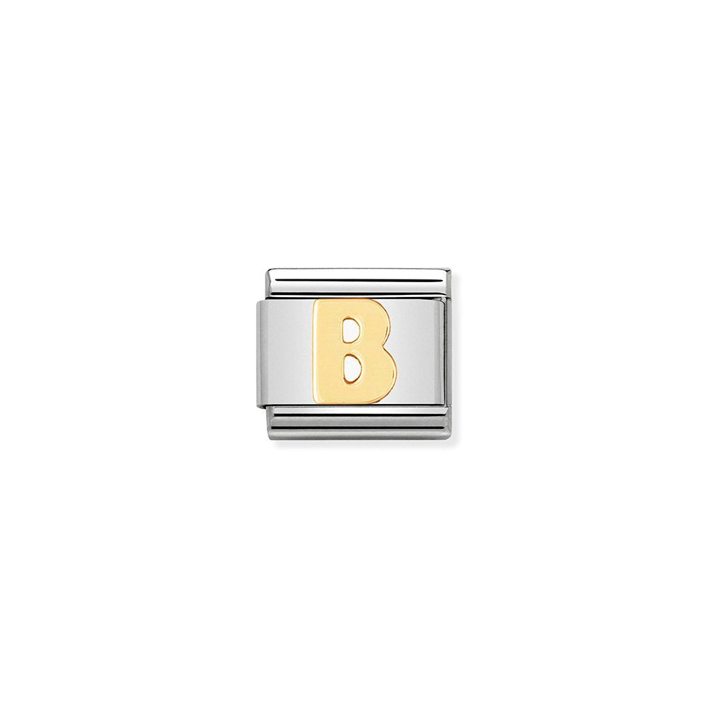 Nomination - Yellow Gold Letters B Charm