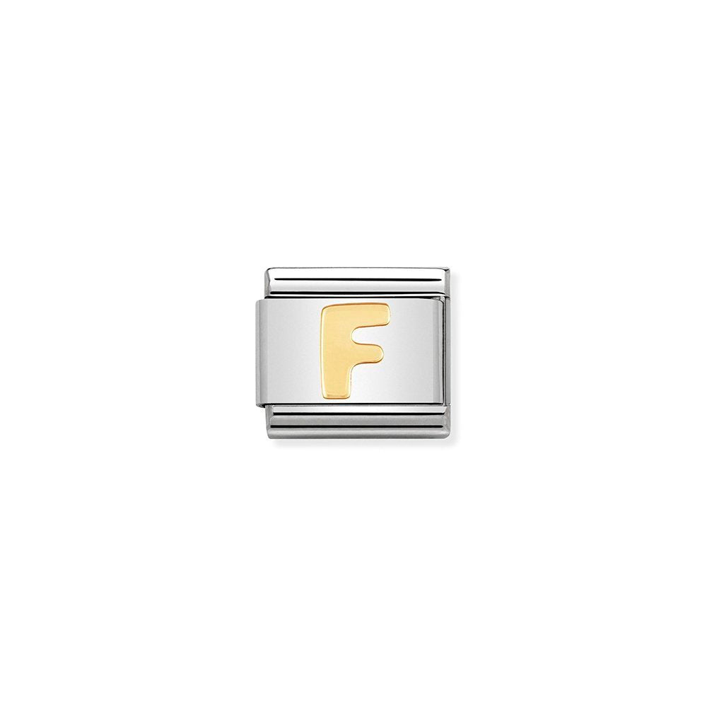Nomination - Yellow Gold Letters F Charm
