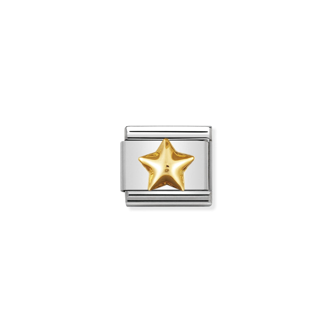 Nomination - Yellow Gold Classic Raised Star Charm