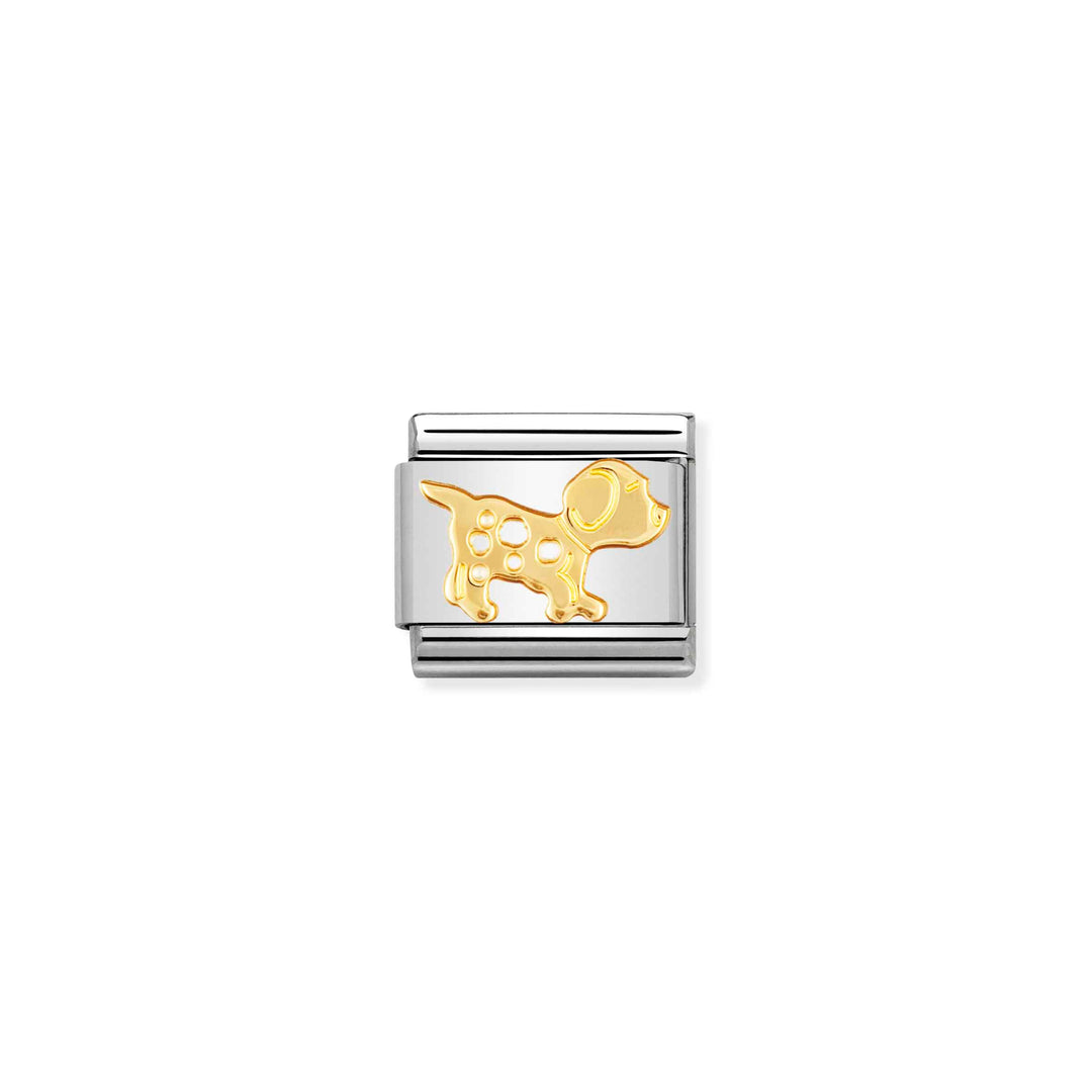 Nomination - Yellow Gold Dog Charm