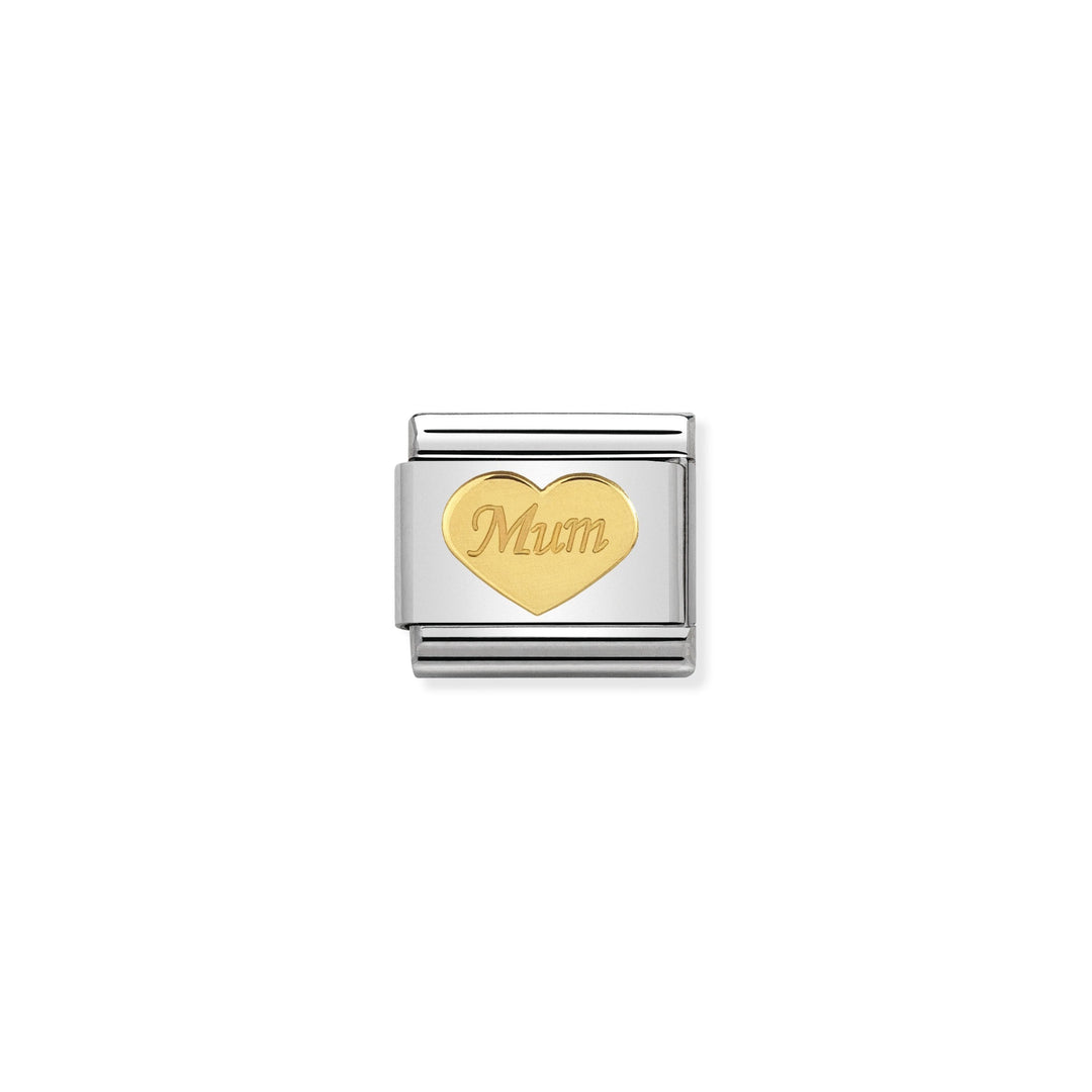 Nomination - Yellow Gold Classic Mum Heart Charm