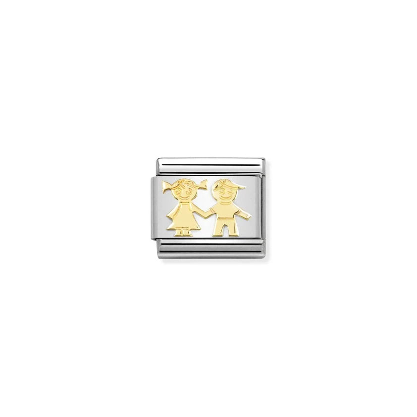 Nomination - Gold Sister and Brother Charm