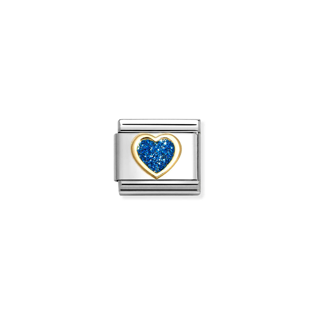 Nomination - Blue Heart Charm