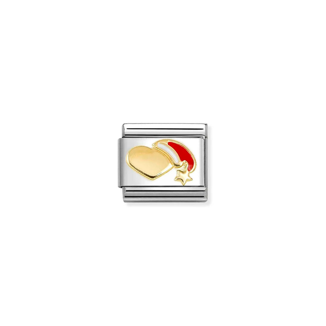 Nomination - Heart with Santa Hat Charm