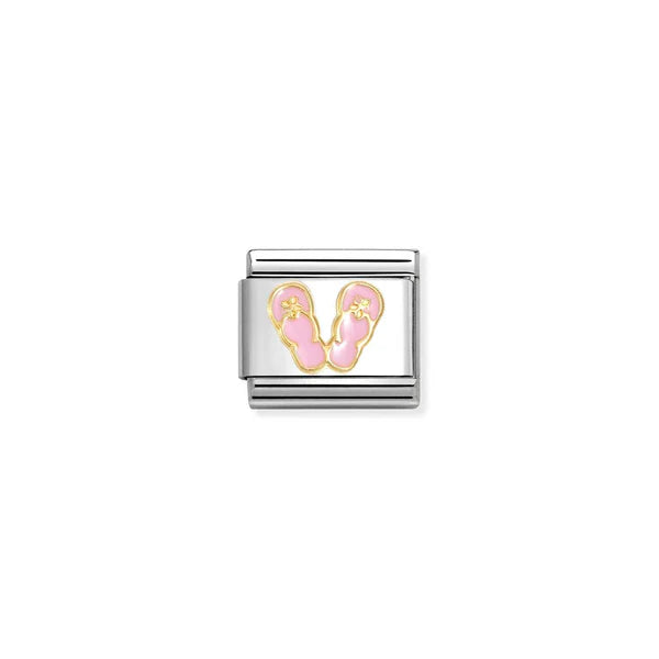 Nomination - Composable Pink Flip Flops Charm - Gold