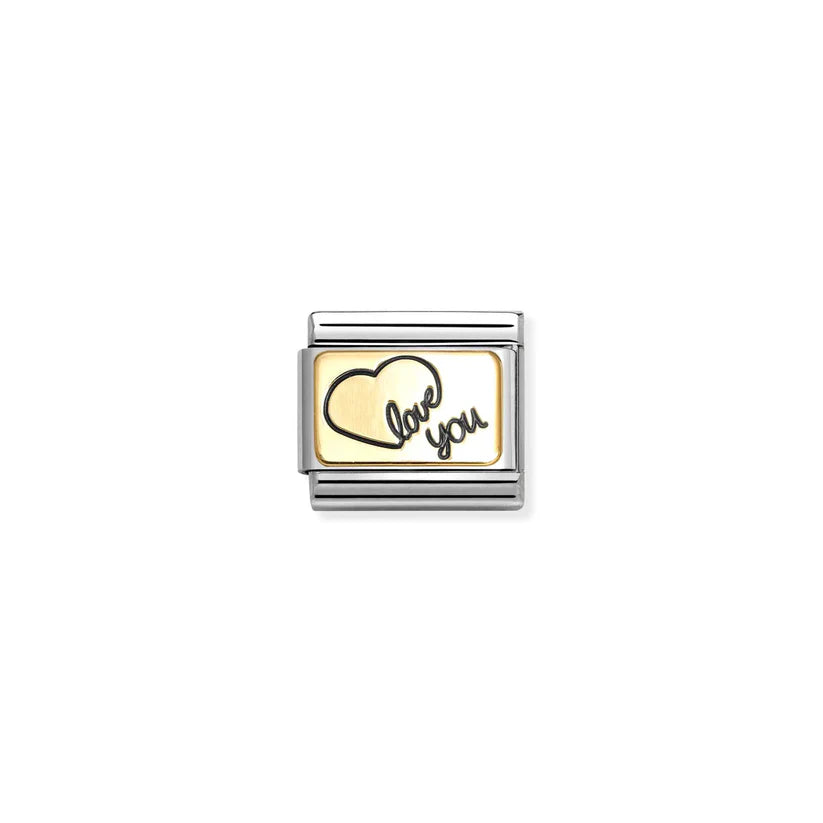 Nomination - Composable Love You Heart Charm - Gold