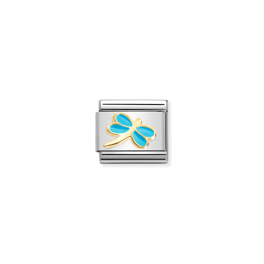 Nomination - Composable Turquoise Dragonfly Charm - Gold