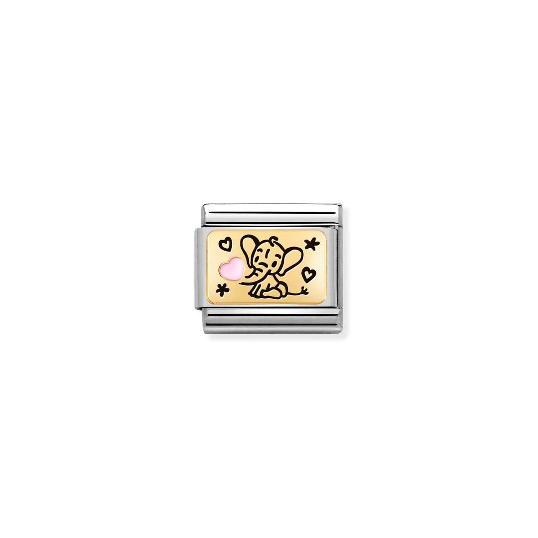 Nomination - Composable Pink Elephant Charm - Gold
