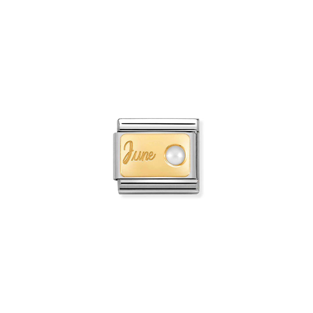Nomination - June with White Pearl Charm