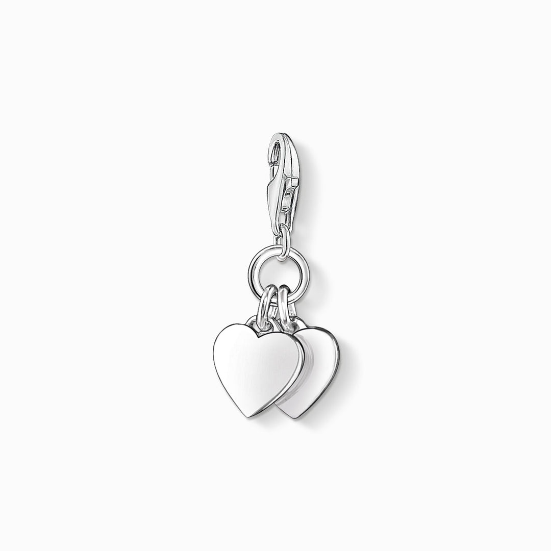 Thomas Sabo - Two Hearts Pendant Charm - Silver