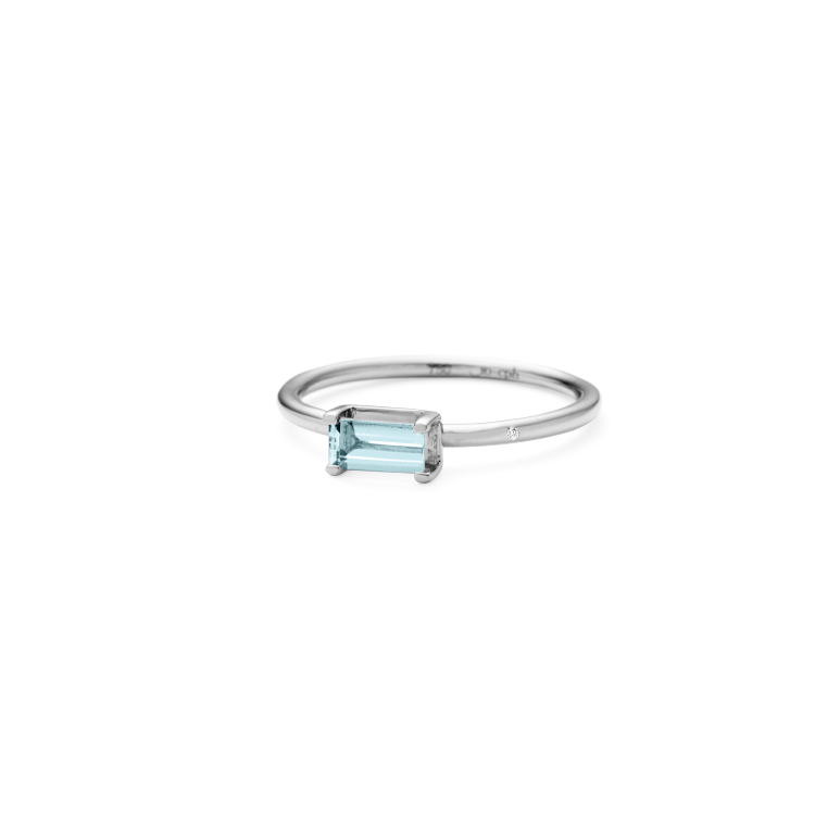 Ro Copenhagen - Nord Blue Mini Ring - 18kt White Gold