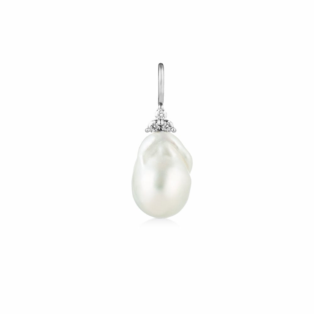 Ro Copenhagen - Fryd Baroque Pearl Pendant - 18kt White Gold