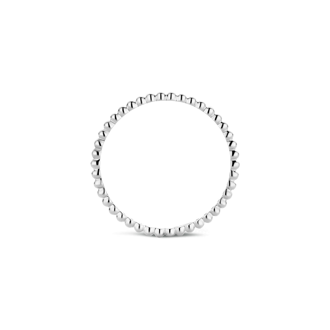 Blush - 1.4mm Beaded Ring - 14kt White Gold