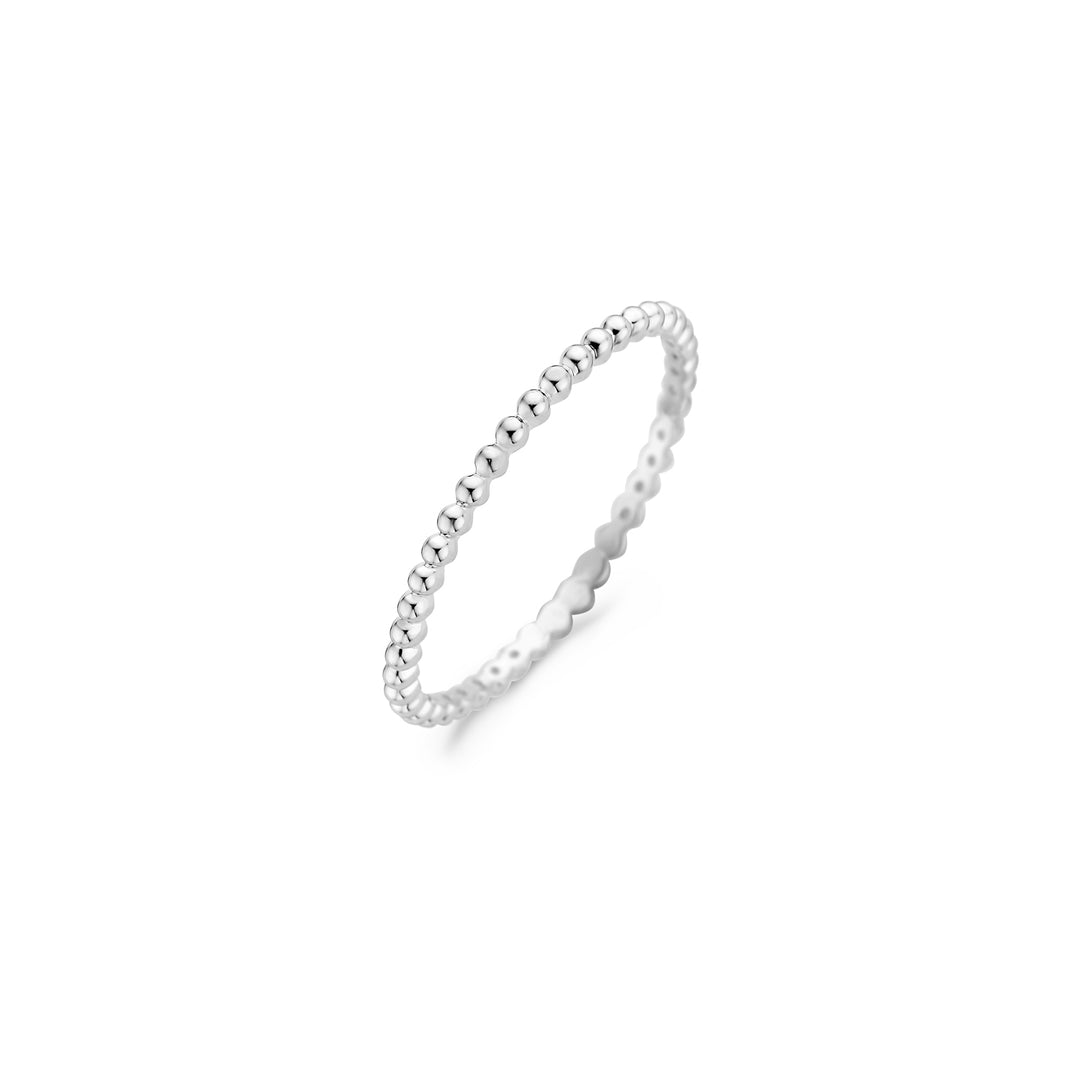 Blush - 1.4mm Beaded Ring - 14kt White Gold