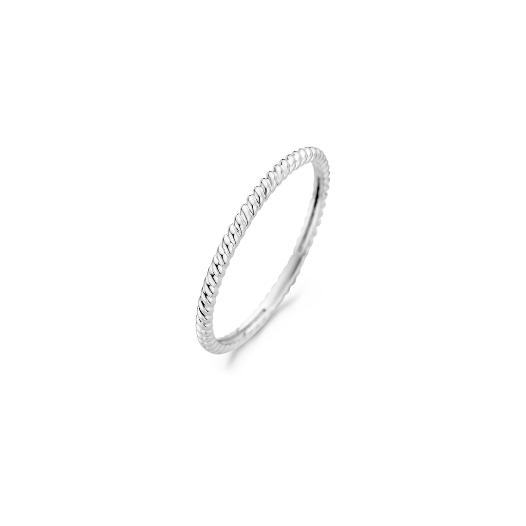 Blush - 1.4mm Rope Ring - 14kt White Gold