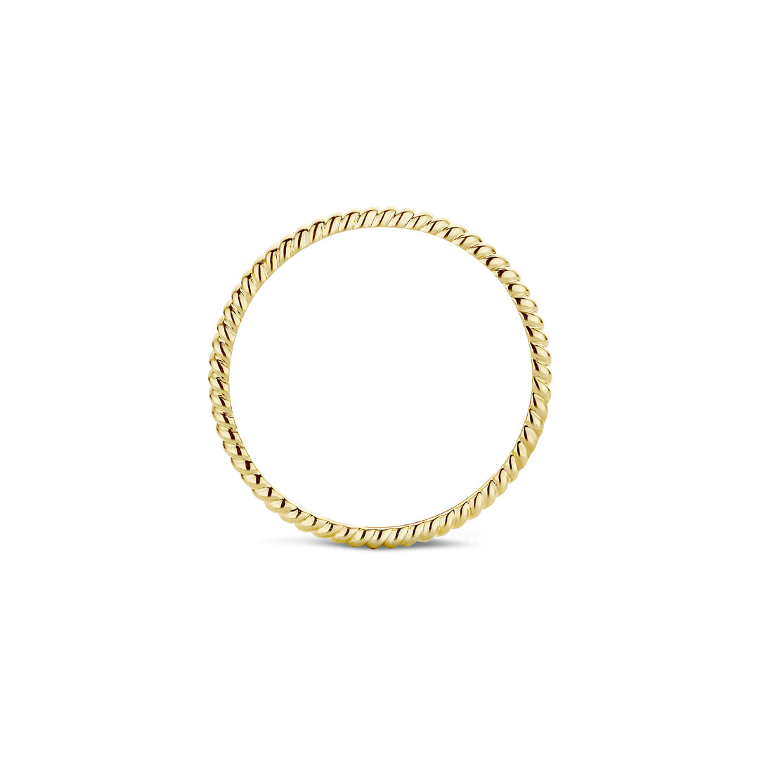 Blush - 1.4mm Rope Ring - 14kt Yellow Gold