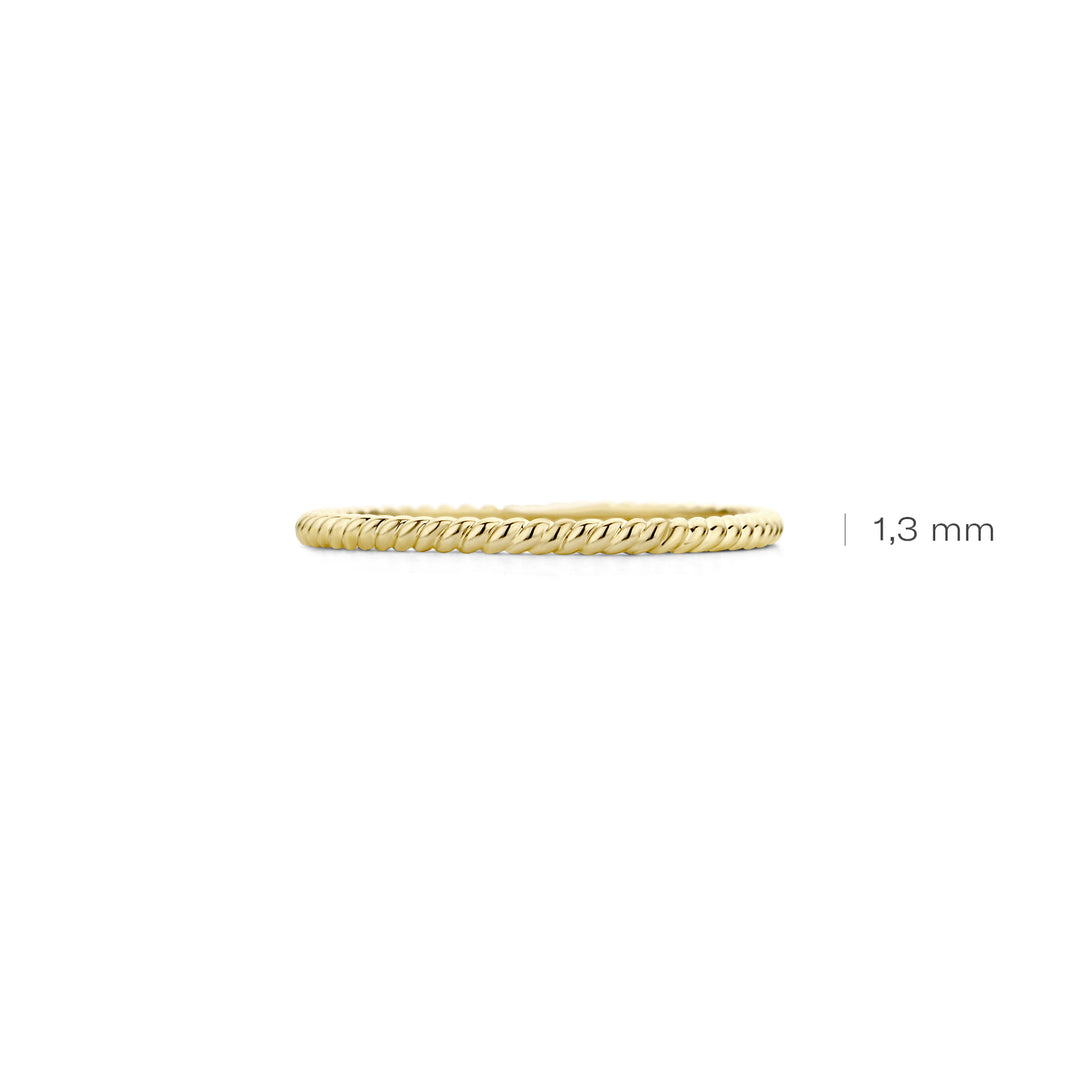 Blush - 1.4mm Rope Ring - 14kt Yellow Gold