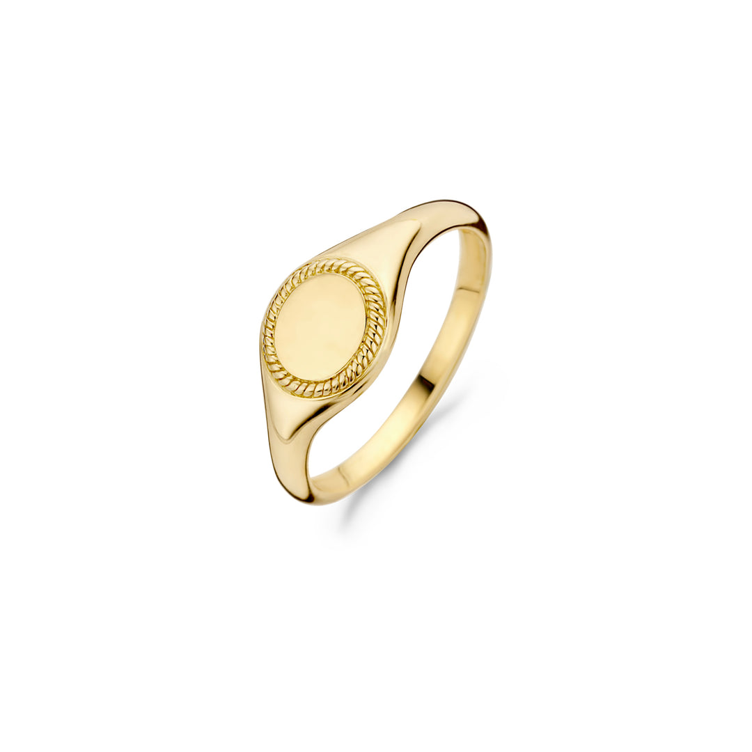 Blush - 2.1mm Signet Ring - 14kt Yellow Gold