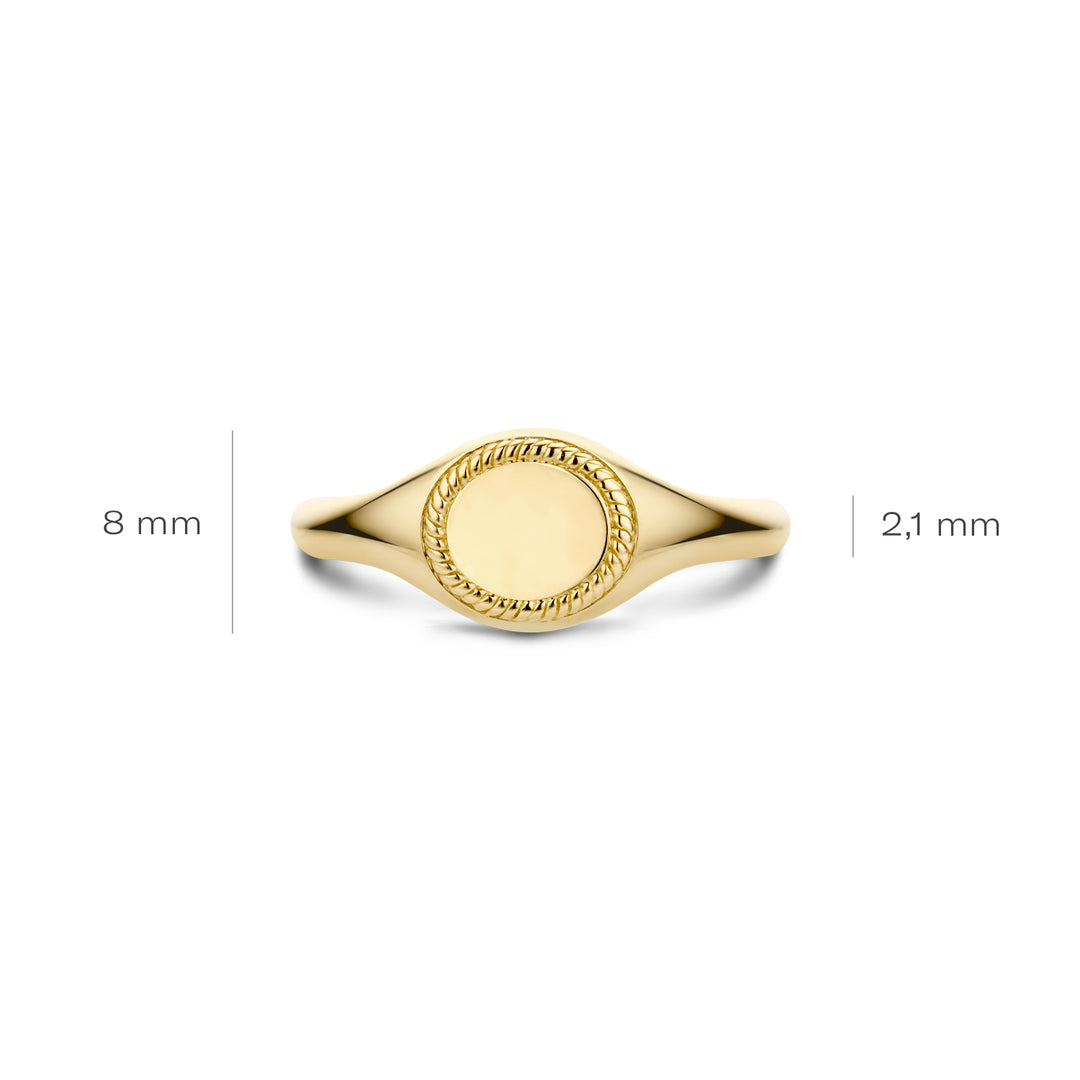 Blush - 2.1mm Signet Ring - 14kt Yellow Gold