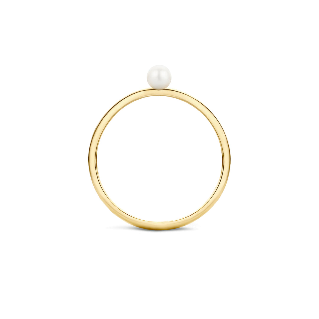 Blush - 1.4mm Single Pearl Ring - 14kt Yellow Gold