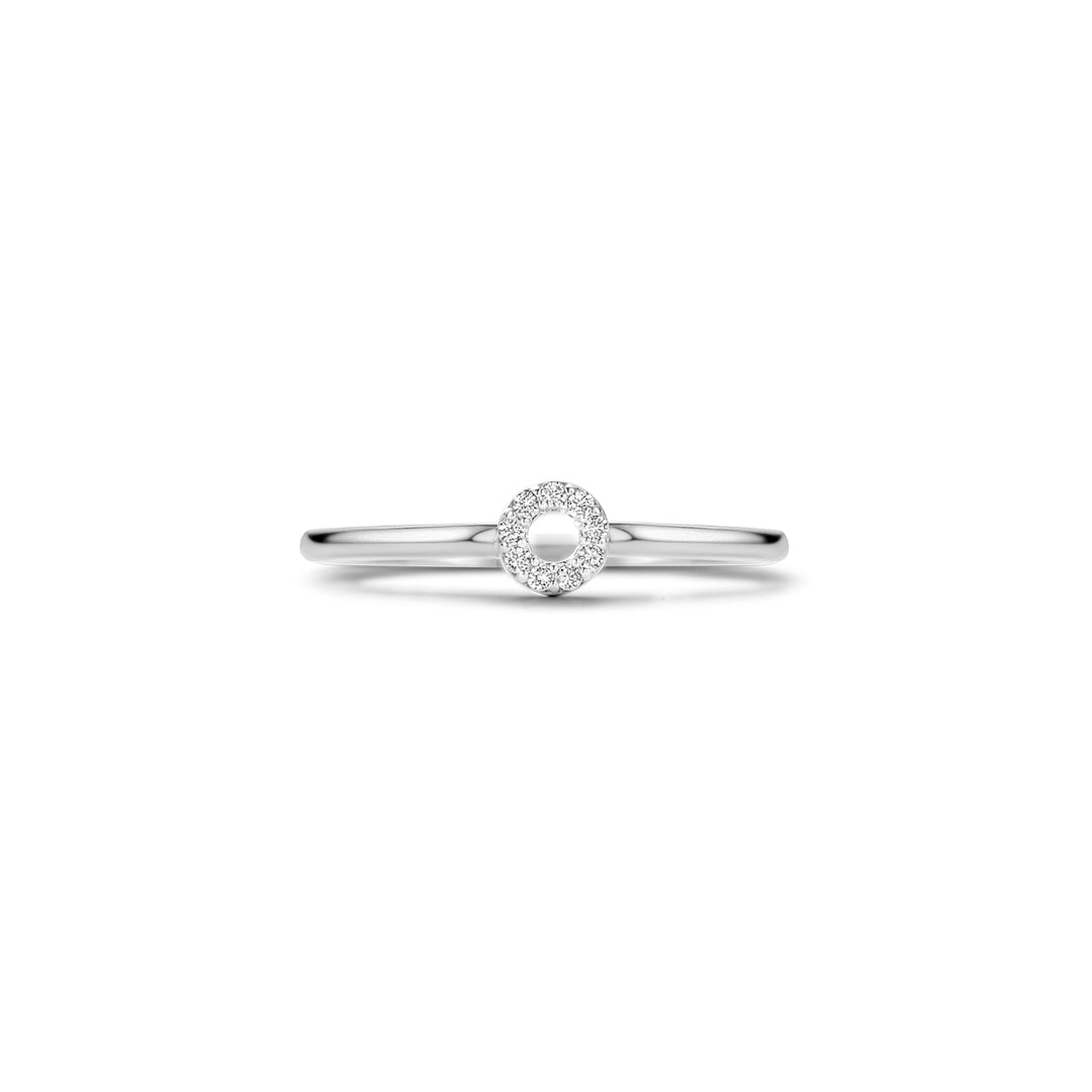 Blush - 1.4mm Circle CZ Ring - 14kt White Gold