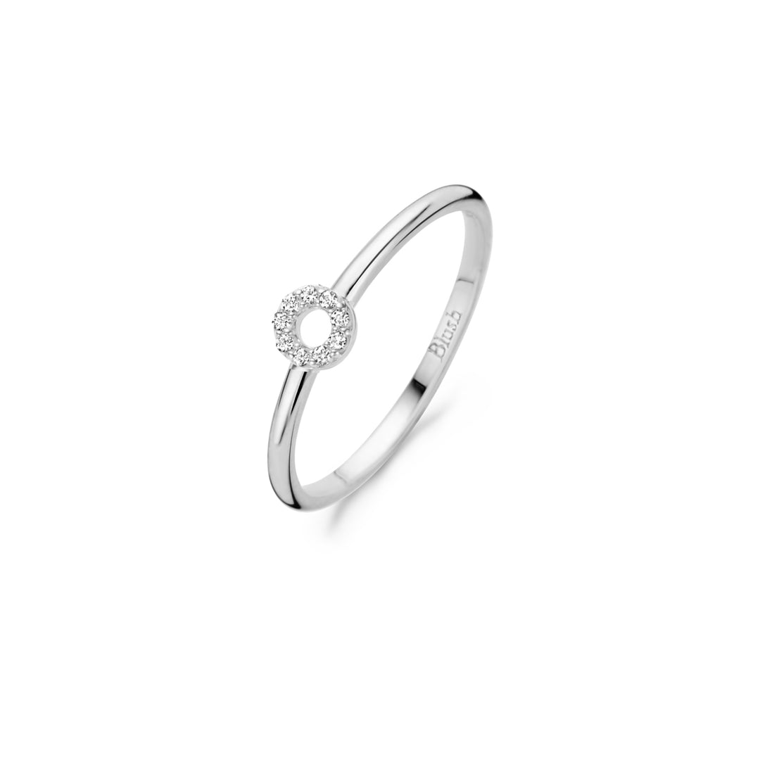 Blush - 1.4mm Circle CZ Ring - 14kt White Gold