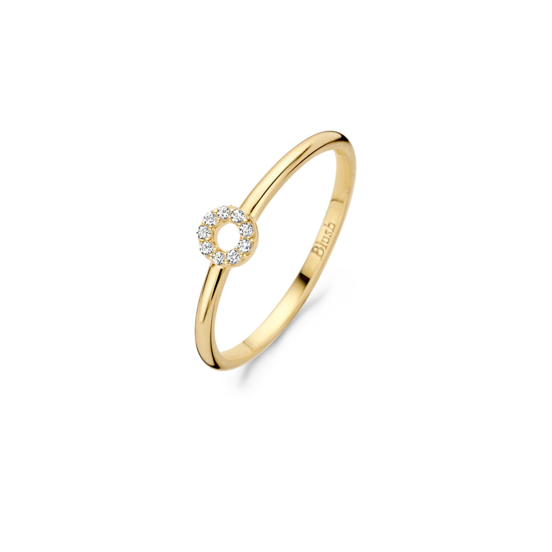 Blush - 1.4mm Circle CZ Ring - 14kt Yellow Gold