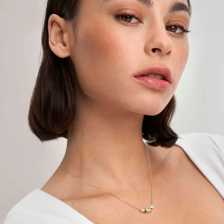 Nomination - Colour Wave Three Stone Necklace - Gold