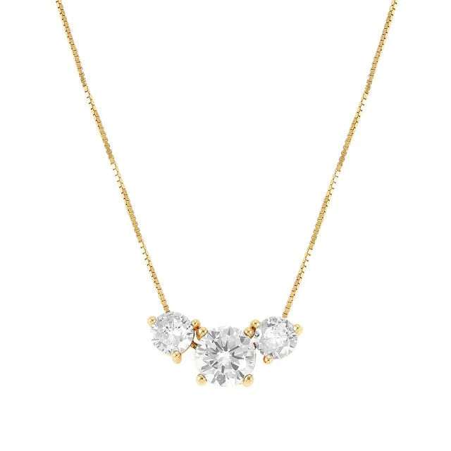 Nomination - Colour Wave Three Stone Necklace - Gold