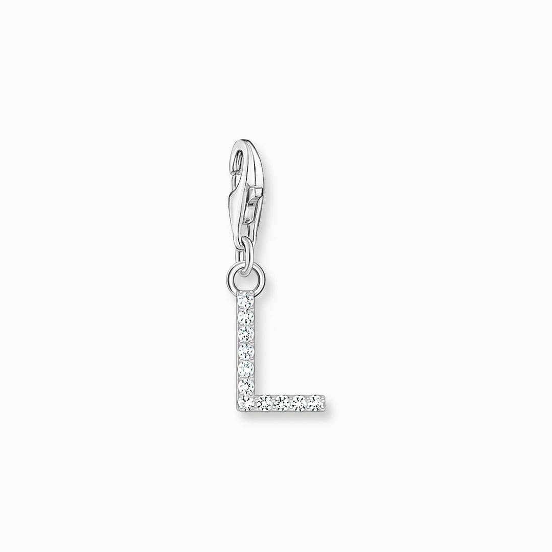 Thomas Sabo - Letter L with CZ Stones Charm - Silver