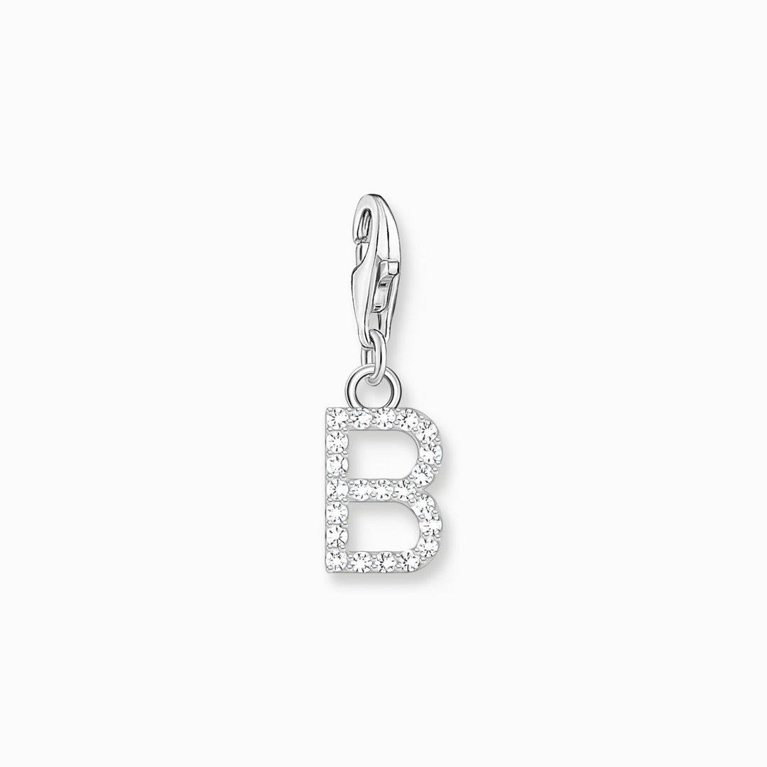 Thomas Sabo - Letter B with CZ Stones Charm - Silver