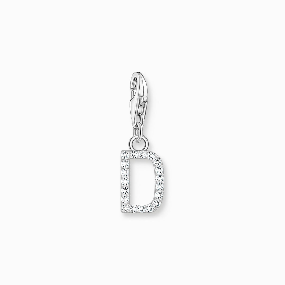 Thomas Sabo - Letter D with CZ Stones Charm - Silver