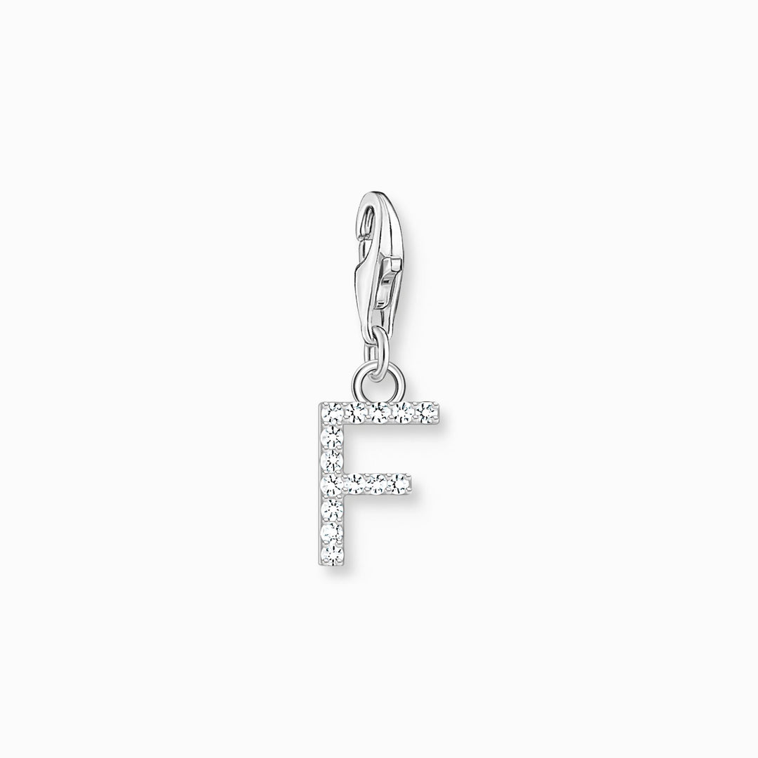 Thomas Sabo - Letter F with CZ Stones Charm - Silver