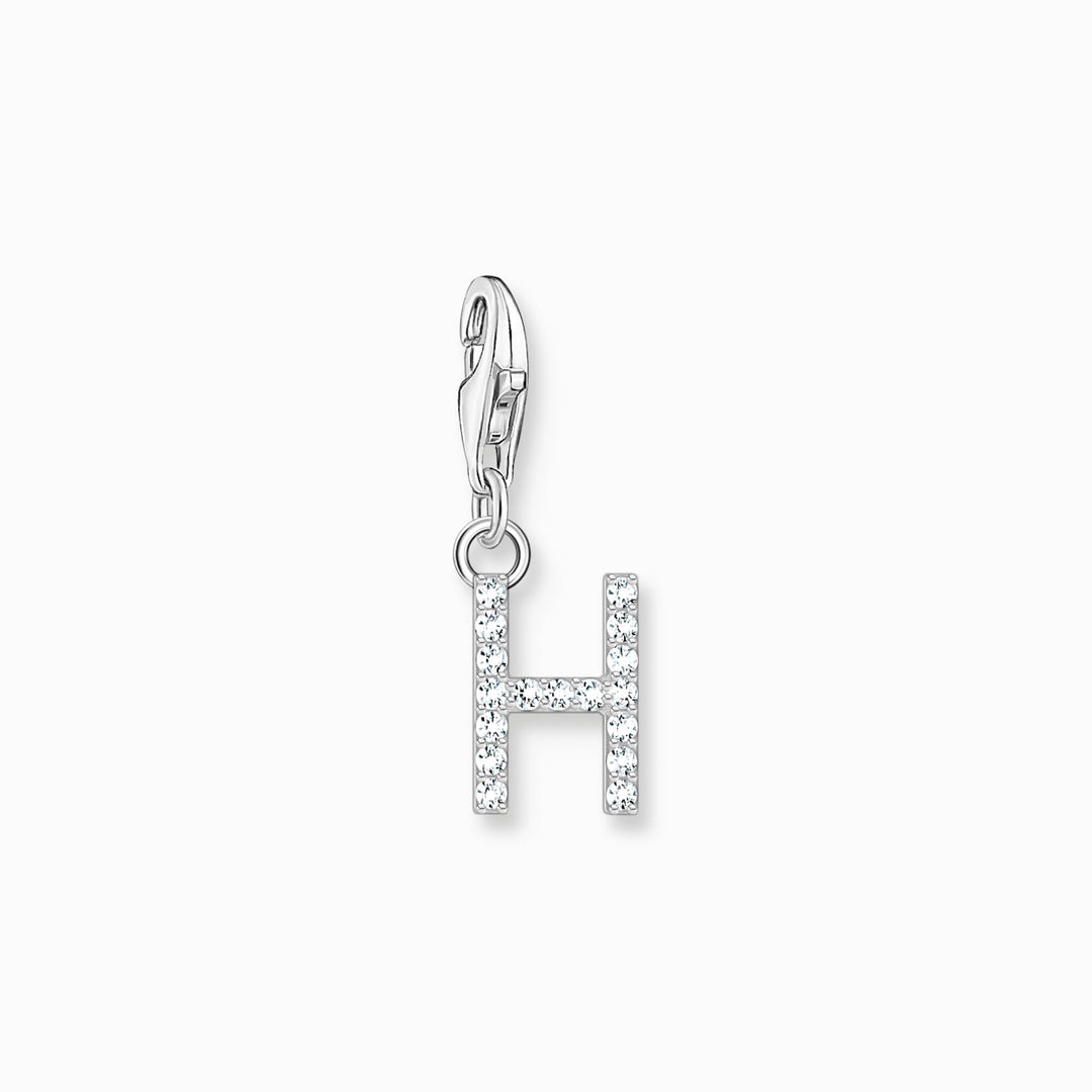 Thomas Sabo - Letter H with CZ Stones Charm - Silver