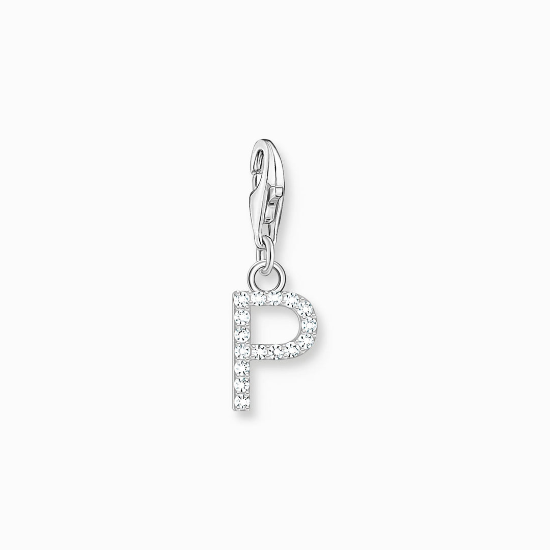 Thomas Sabo - Letter P with CZ Stones Charm - Silver