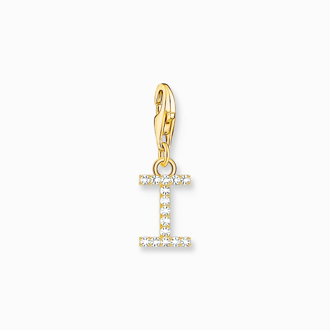 Thomas Sabo - Letter I with CZ Stones Charm - Gold