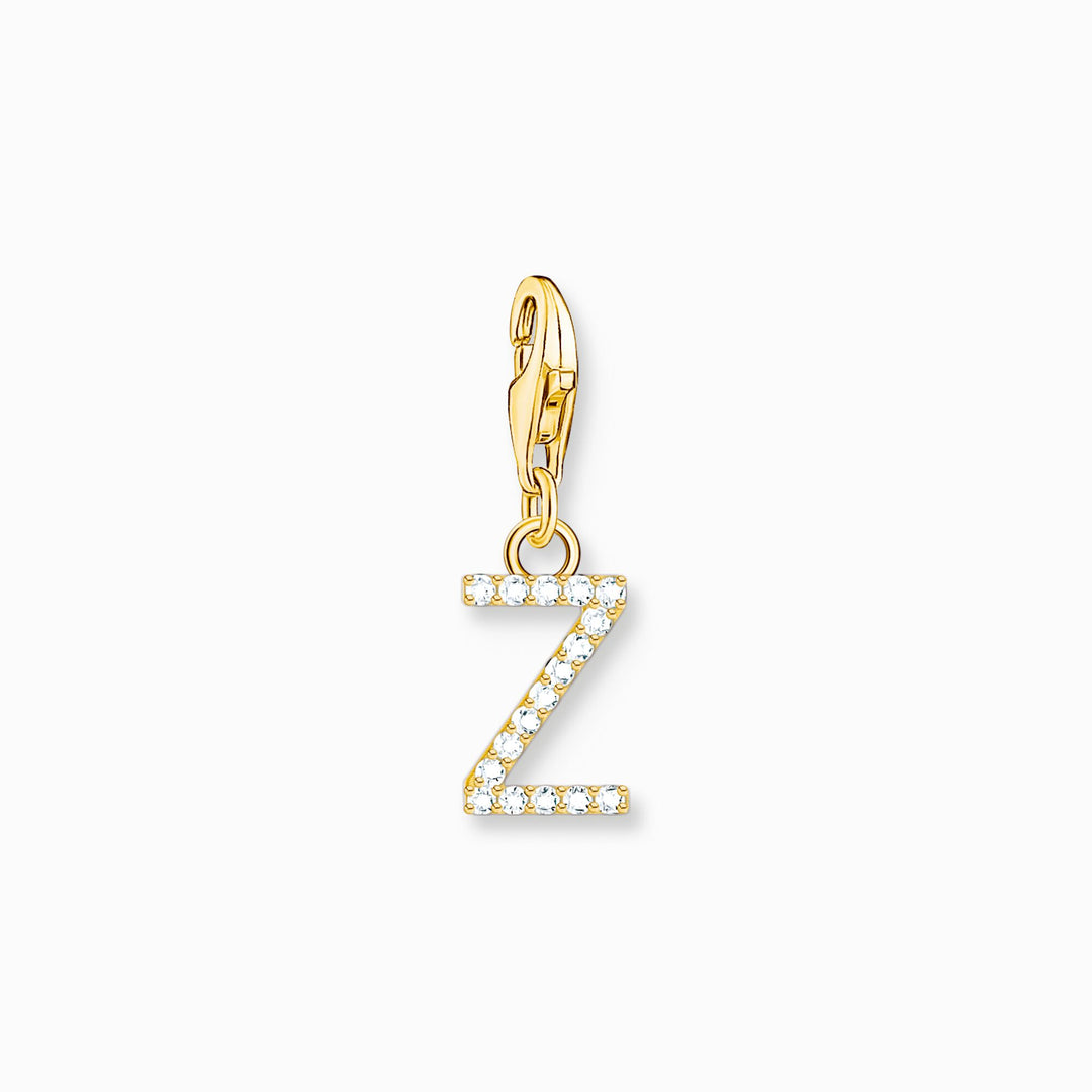 Thomas Sabo - Letter Z with CZ Stones Charm - Gold