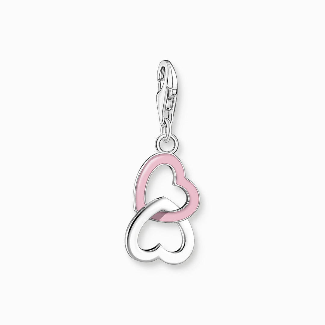 Thomas Sabo - Pink and Silver Hearts Charm - Silver