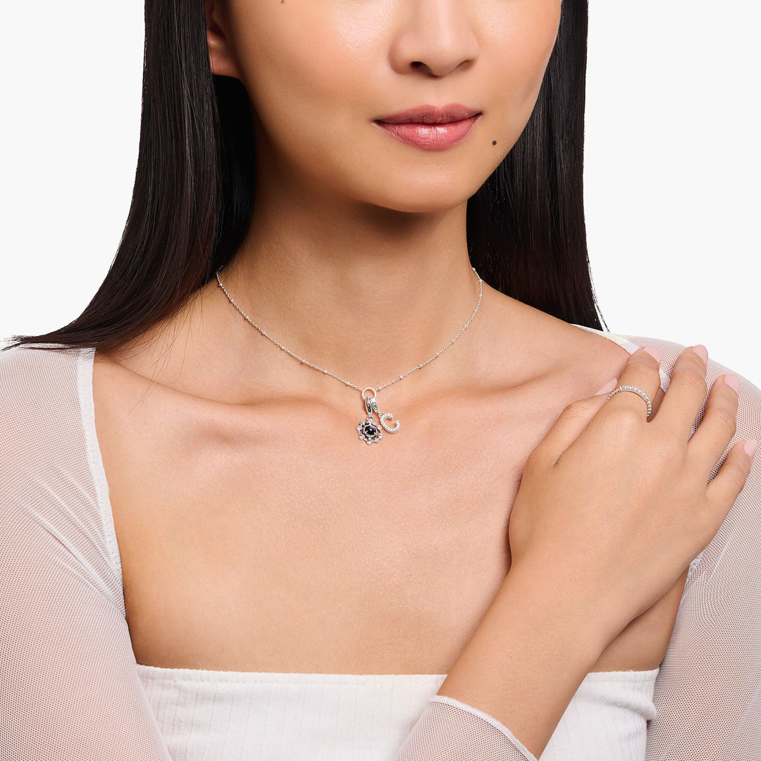 Thomas Sabo - Synthetic Sandstone Moon Phase Charm - Silver