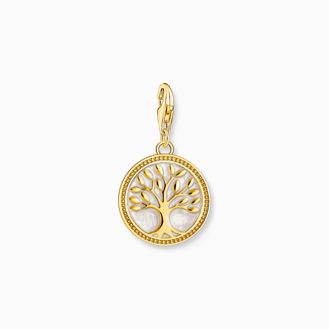 Thomas Sabo - White Enamel Tree-of-love Charm - Gold