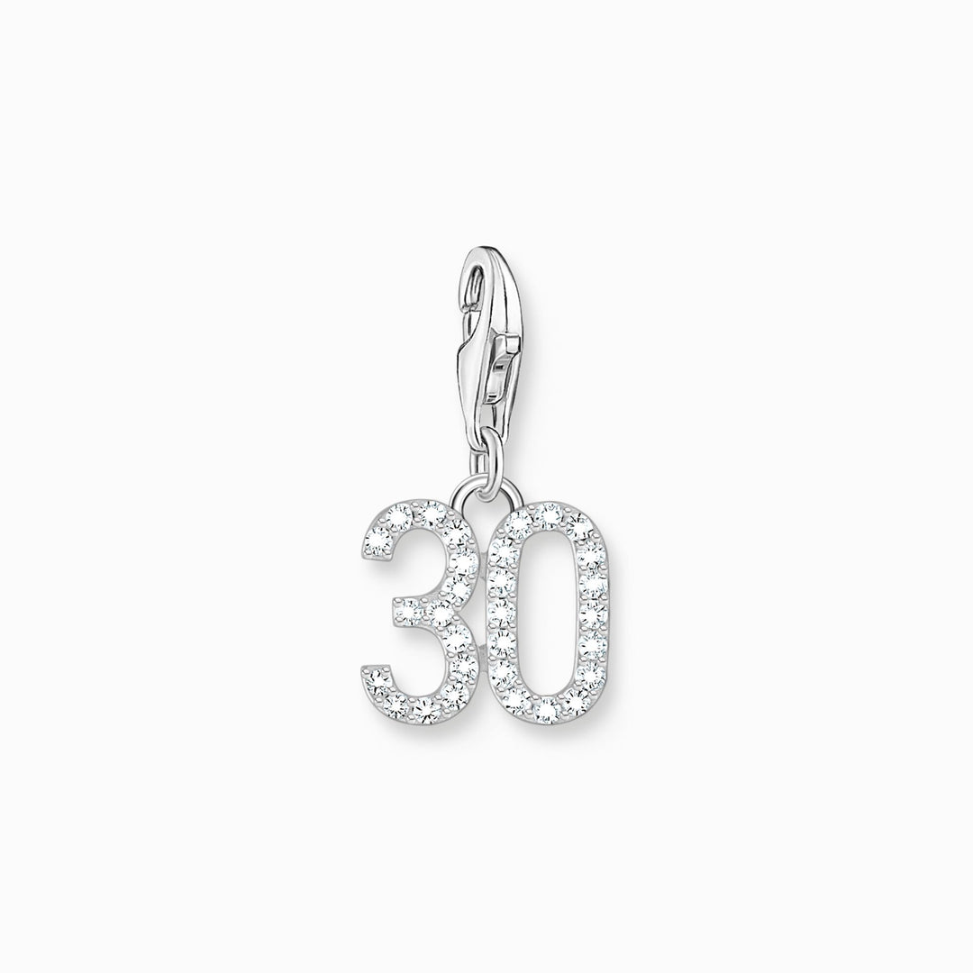 Thomas Sabo - Number 30 CZ Charm - Silver