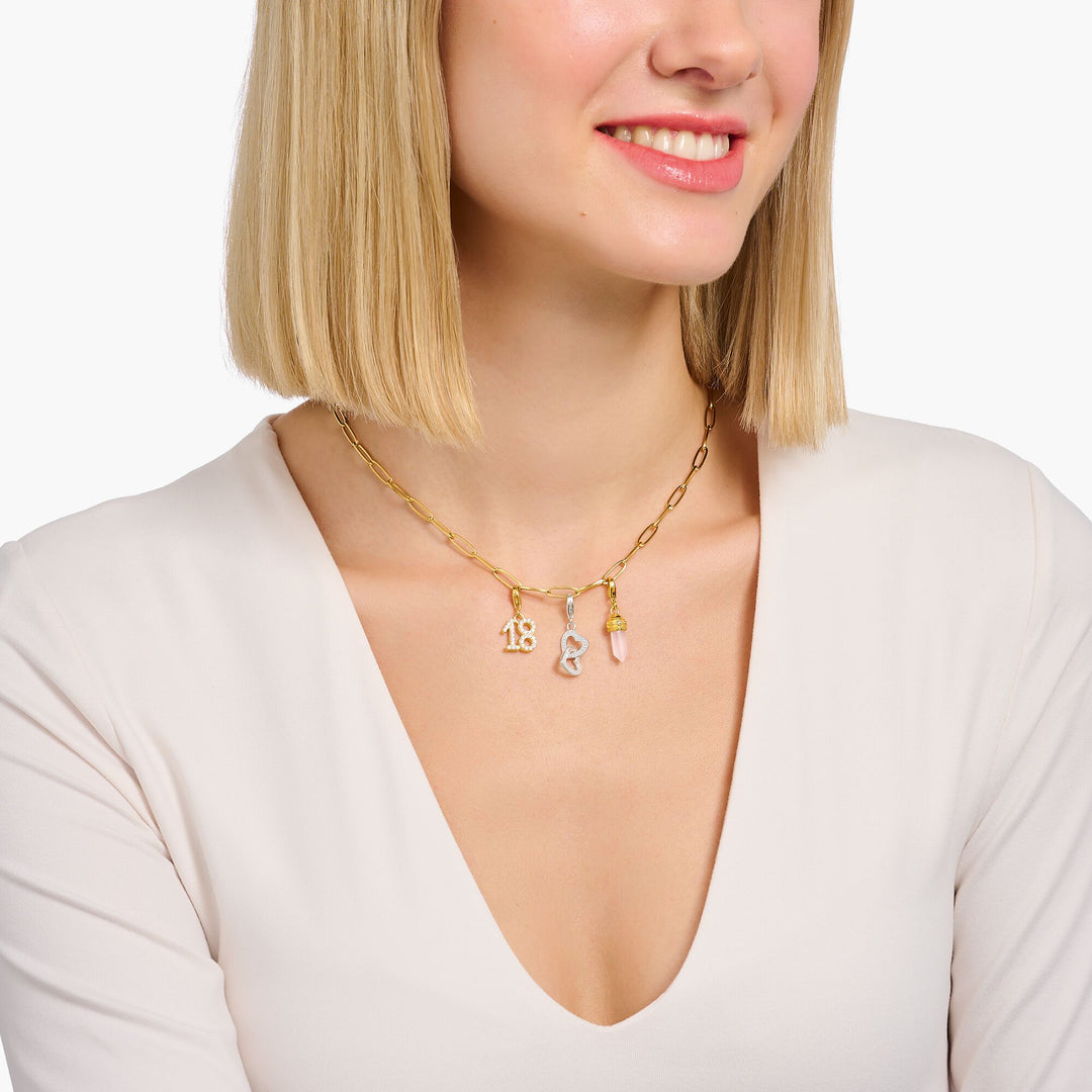 Thomas Sabo - Number 18 CZ Charm - Gold