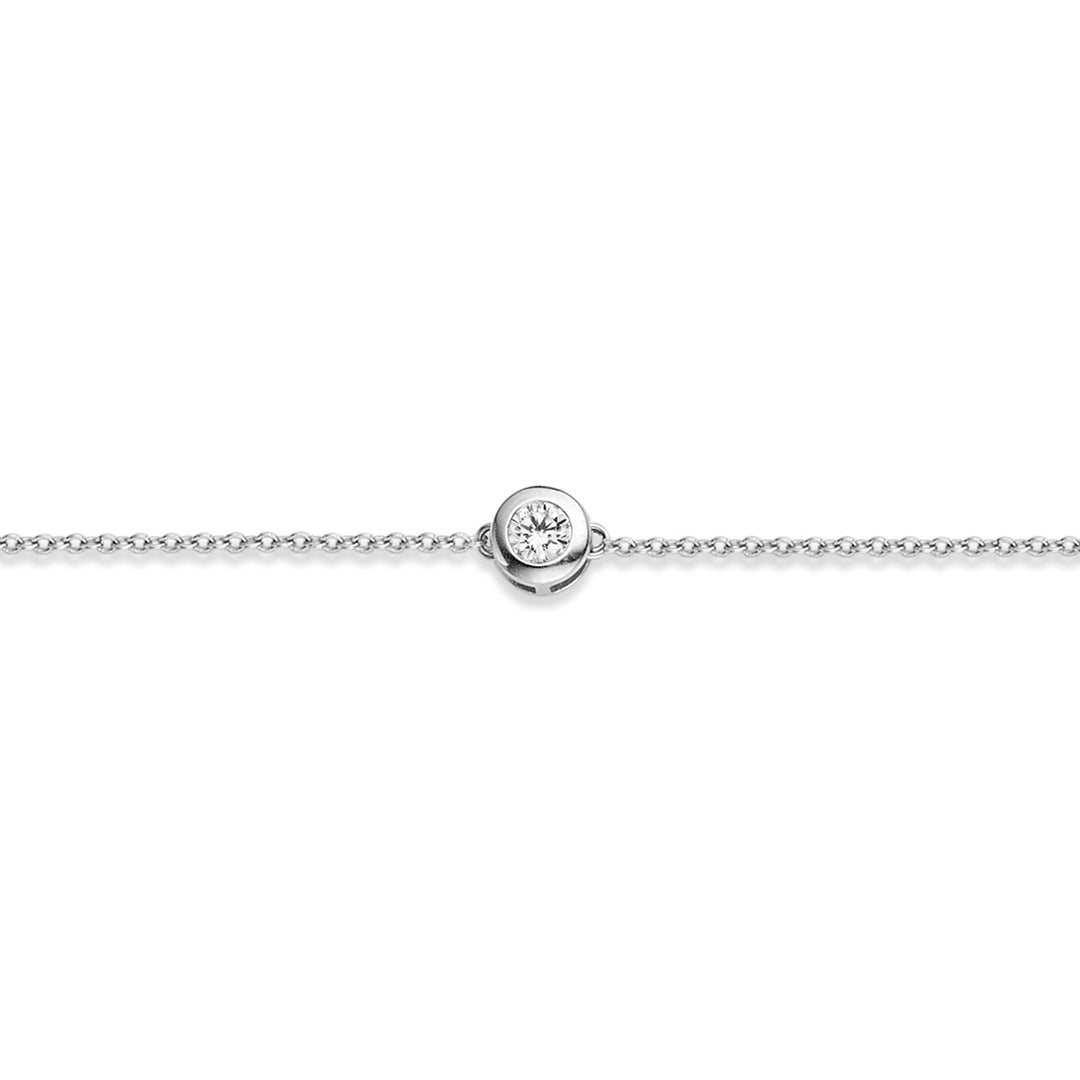 Blush - Bezel Set Bracelet - 14kt White Gold