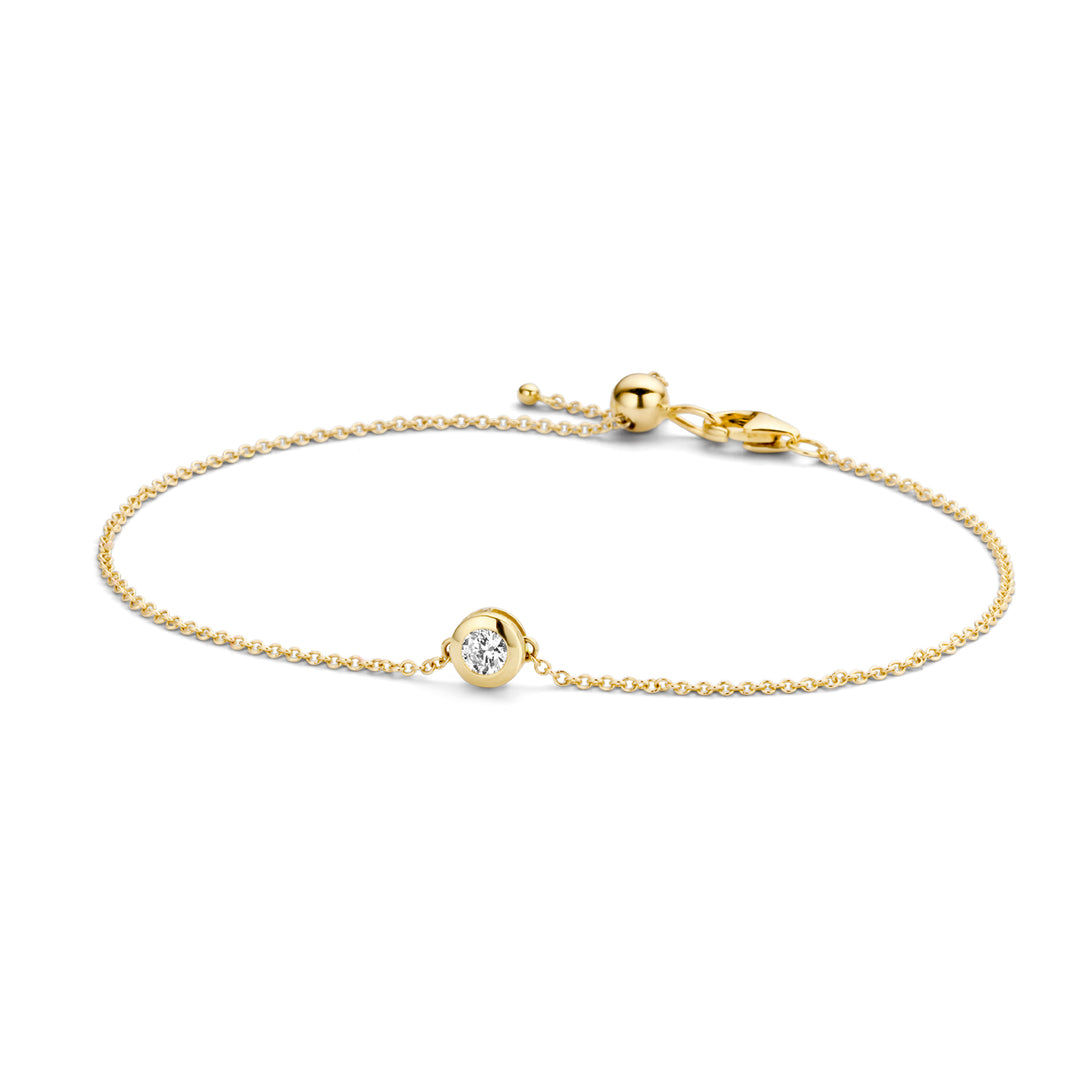 Blush - Bezel Set Bracelet - 14kt Yellow Gold