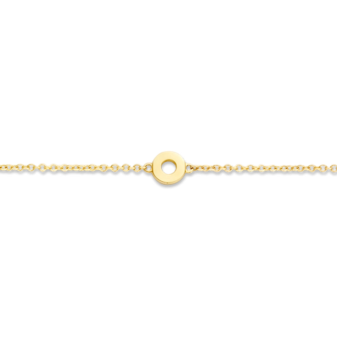 Blush - 18cm Open Circle Bracelet - 14kt Yellow Gold