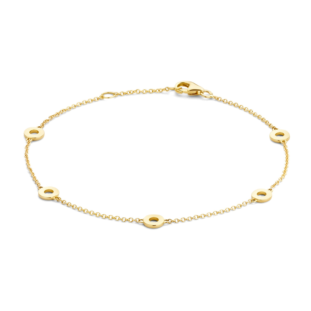 Blush - 18cm Open Circle Bracelet - 14kt Yellow Gold
