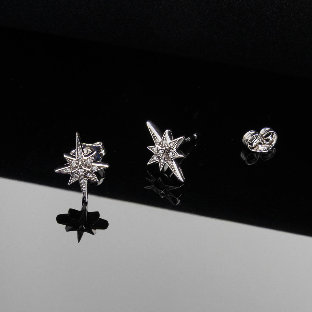 Kit Heath - Céleste North Star Stud Earrings - Silver