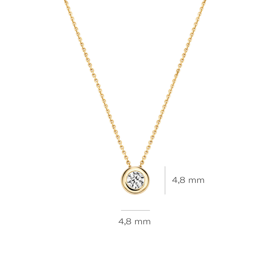 Blush - 42cm Bezel Set Necklace - 14kt Yellow Gold