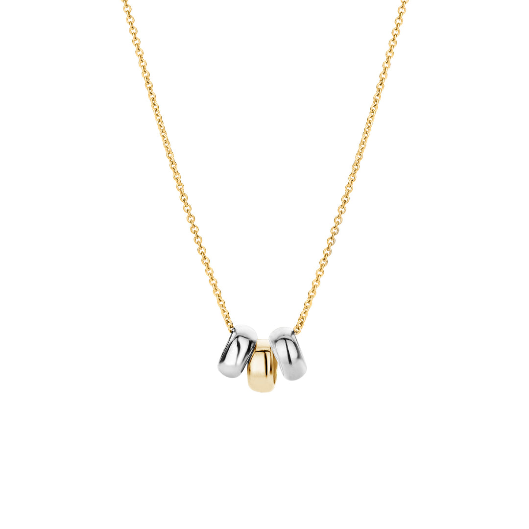 Blush - 42cm 3 Ring Necklace - 14kt Yellow Gold